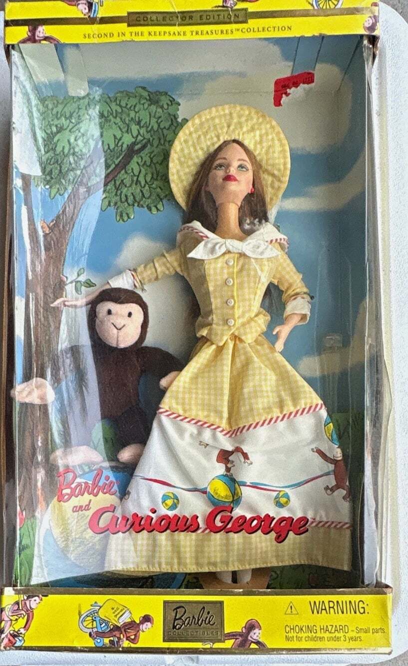 Mattel Barbie Collectibles Barbie & Curious George Collector Doll w/ Plush 28798